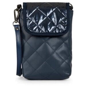 HAUTE SHORE Riley Sea Phone Flap Crossbody Bag in Navy Shine